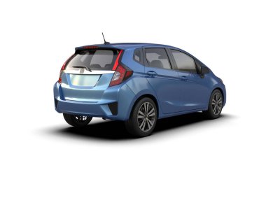 Üç boyutlu illüstrasyon. Modern araba beyaz arkaplanda izole edildi. 