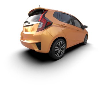 Üç boyutlu illüstrasyon. Modern araba beyaz arkaplanda izole edildi. 