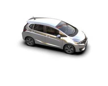 Üç boyutlu illüstrasyon. Modern araba beyaz arkaplanda izole edildi. 