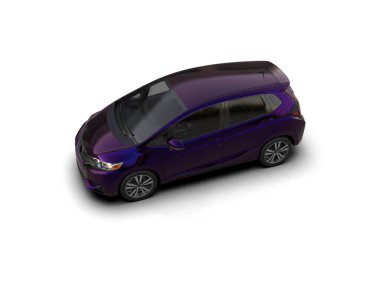 Üç boyutlu illüstrasyon. Modern araba beyaz arkaplanda izole edildi. 