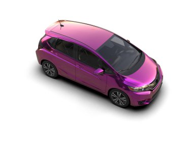 Üç boyutlu illüstrasyon. Modern araba beyaz arkaplanda izole edildi. 