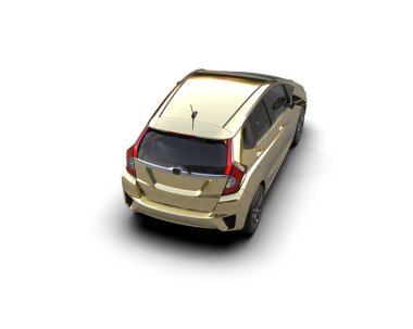 Üç boyutlu illüstrasyon. Modern araba beyaz arkaplanda izole edildi. 