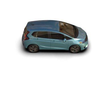 Üç boyutlu illüstrasyon. Modern araba beyaz arkaplanda izole edildi. 