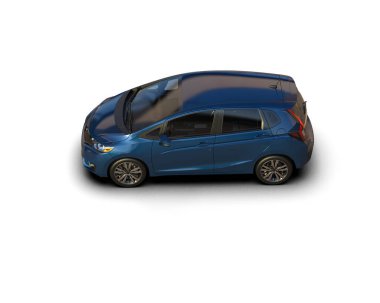 Üç boyutlu illüstrasyon. Modern araba beyaz arkaplanda izole edildi. 