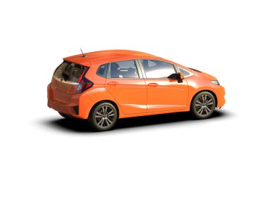 Üç boyutlu illüstrasyon. Modern araba beyaz arkaplanda izole edildi. 