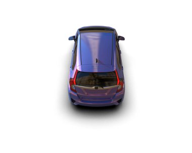 Üç boyutlu illüstrasyon. Modern araba beyaz arkaplanda izole edildi. 