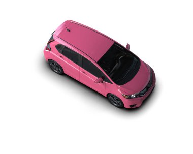 Üç boyutlu illüstrasyon. Modern araba beyaz arkaplanda izole edildi. 