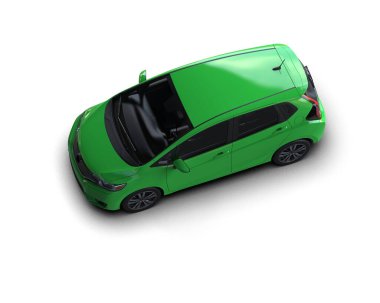 Üç boyutlu illüstrasyon. Modern araba beyaz arkaplanda izole edildi. 