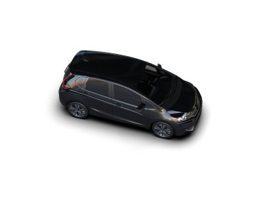 Üç boyutlu illüstrasyon. Modern araba beyaz arkaplanda izole edildi. 