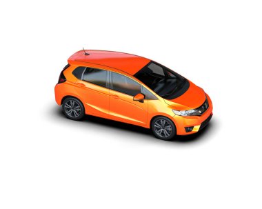 Üç boyutlu illüstrasyon. Modern araba beyaz arkaplanda izole edildi. 