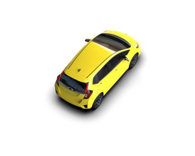 Üç boyutlu illüstrasyon. Modern araba beyaz arkaplanda izole edildi. 