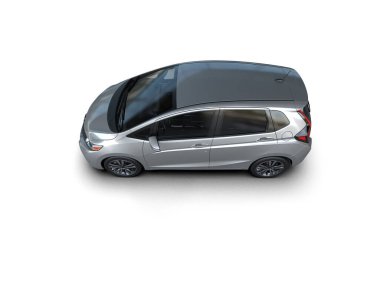 Üç boyutlu illüstrasyon. Modern araba beyaz arkaplanda izole edildi. 