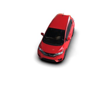 Üç boyutlu illüstrasyon. Modern araba beyaz arkaplanda izole edildi. 