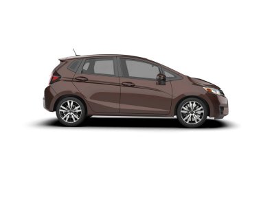 Üç boyutlu illüstrasyon. Modern araba beyaz arkaplanda izole edildi. 