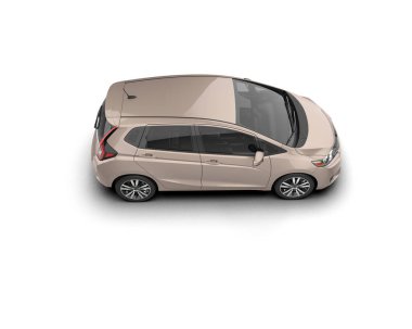 Üç boyutlu illüstrasyon. Modern araba beyaz arkaplanda izole edildi. 