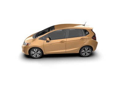 Üç boyutlu illüstrasyon. Modern araba beyaz arkaplanda izole edildi. 