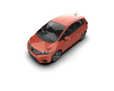 Üç boyutlu illüstrasyon. Modern araba beyaz arkaplanda izole edildi. 