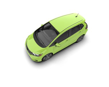 Üç boyutlu illüstrasyon. Modern araba beyaz arkaplanda izole edildi. 