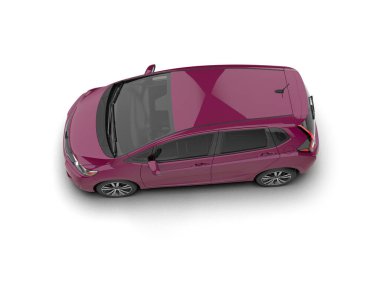 Üç boyutlu illüstrasyon. Modern araba beyaz arkaplanda izole edildi. 