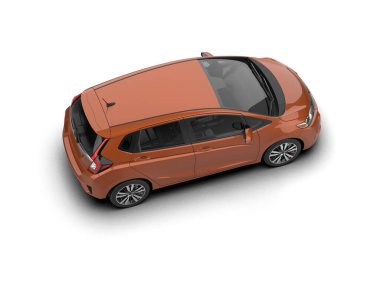 Üç boyutlu illüstrasyon. Modern araba beyaz arkaplanda izole edildi. 