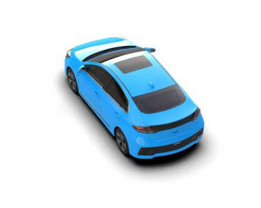 Üç boyutlu illüstrasyon. Modern araba beyaz arkaplanda izole edildi. 