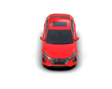 Üç boyutlu illüstrasyon. Modern araba beyaz arkaplanda izole edildi. 