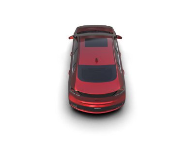 Üç boyutlu illüstrasyon. Modern araba beyaz arkaplanda izole edildi. 