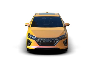 Üç boyutlu illüstrasyon. Modern araba beyaz arkaplanda izole edildi. 