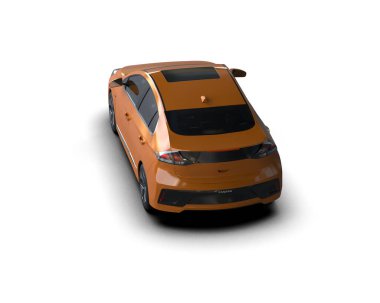 Üç boyutlu illüstrasyon. Modern araba beyaz arkaplanda izole edildi. 