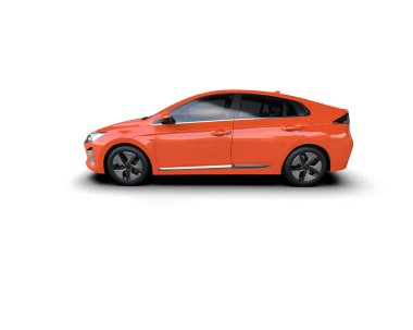 Üç boyutlu illüstrasyon. Modern araba beyaz arkaplanda izole edildi. 