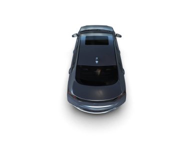 Üç boyutlu illüstrasyon. Modern araba beyaz arkaplanda izole edildi. 