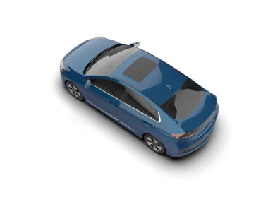 Üç boyutlu illüstrasyon. Modern araba beyaz arkaplanda izole edildi. 