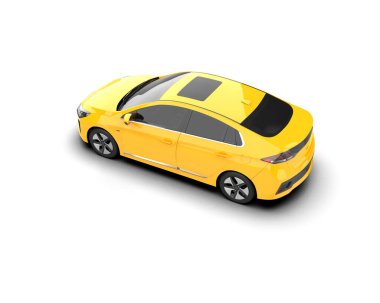 Üç boyutlu illüstrasyon. Modern araba beyaz arkaplanda izole edildi. 