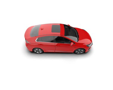 Üç boyutlu illüstrasyon. Modern araba beyaz arkaplanda izole edildi. 