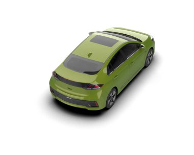 Üç boyutlu illüstrasyon. Modern araba beyaz arkaplanda izole edildi. 