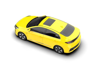 Üç boyutlu illüstrasyon. Modern araba beyaz arkaplanda izole edildi. 