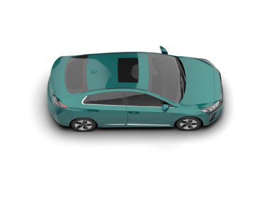 Üç boyutlu illüstrasyon. Modern araba beyaz arkaplanda izole edildi. 