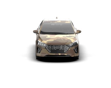 Üç boyutlu illüstrasyon. Modern araba beyaz arkaplanda izole edildi. 