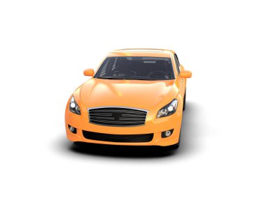 Üç boyutlu illüstrasyon. Modern araba beyaz arkaplanda izole edildi. 