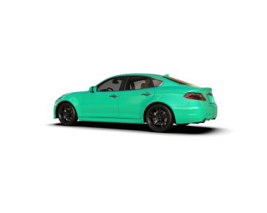 Üç boyutlu illüstrasyon. Modern araba beyaz arkaplanda izole edildi. 