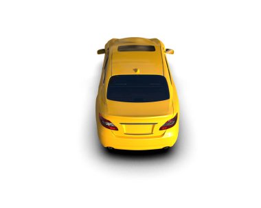 Üç boyutlu illüstrasyon. Modern araba beyaz arkaplanda izole edildi. 