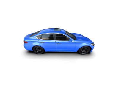 Üç boyutlu illüstrasyon. Modern araba beyaz arkaplanda izole edildi. 