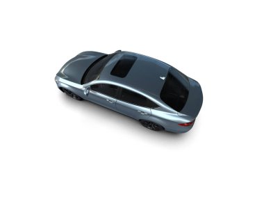 Üç boyutlu illüstrasyon. Modern araba beyaz arkaplanda izole edildi. 