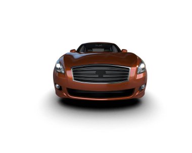 Üç boyutlu illüstrasyon. Modern araba beyaz arkaplanda izole edildi. 