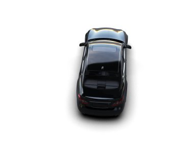 Üç boyutlu illüstrasyon. Modern araba beyaz arkaplanda izole edildi. 