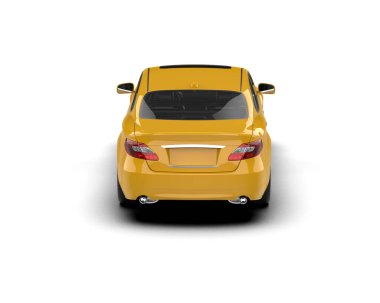 Üç boyutlu illüstrasyon. Modern araba beyaz arkaplanda izole edildi. 