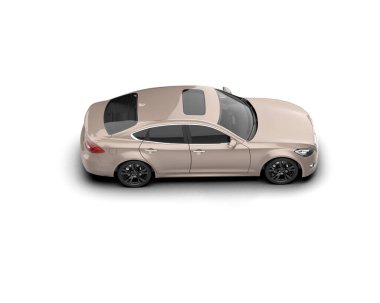 Üç boyutlu illüstrasyon. Modern araba beyaz arkaplanda izole edildi. 