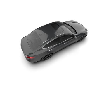 Üç boyutlu illüstrasyon. Modern araba beyaz arkaplanda izole edildi. 