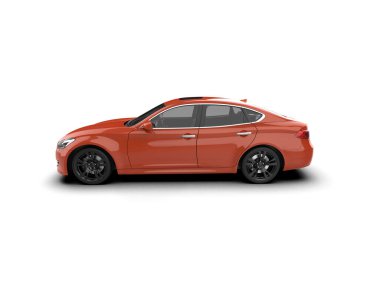 Üç boyutlu illüstrasyon. Modern araba beyaz arkaplanda izole edildi. 