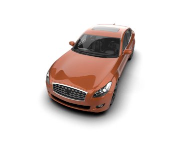 Üç boyutlu illüstrasyon. Modern araba beyaz arkaplanda izole edildi. 